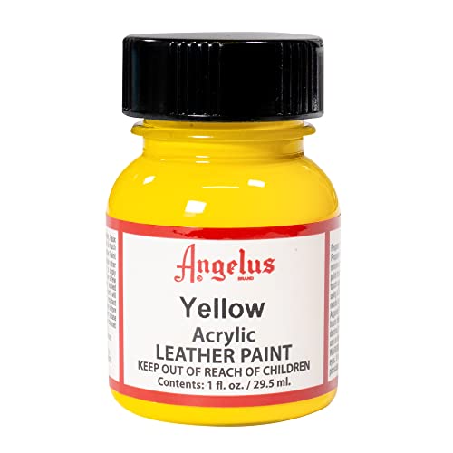 Angelus Acrylic Leather Paint, Yellow, 1 oz. - Image 1