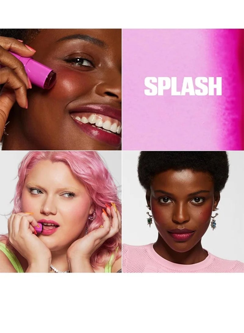 ميلك ميكب لون أحمر خدود جيلي مبرد للشفاه والخدود، يدوم طويلًا، غير لاصق، خالٍ من البارابين، 0.17 أونصة (سبلاش) - Image 2