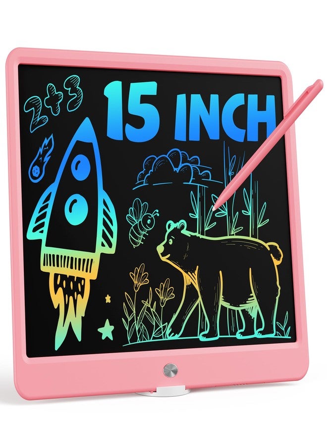 Bravokids 15 Inch LCD Doodle Board Tablet Toy-Pink - Image 1