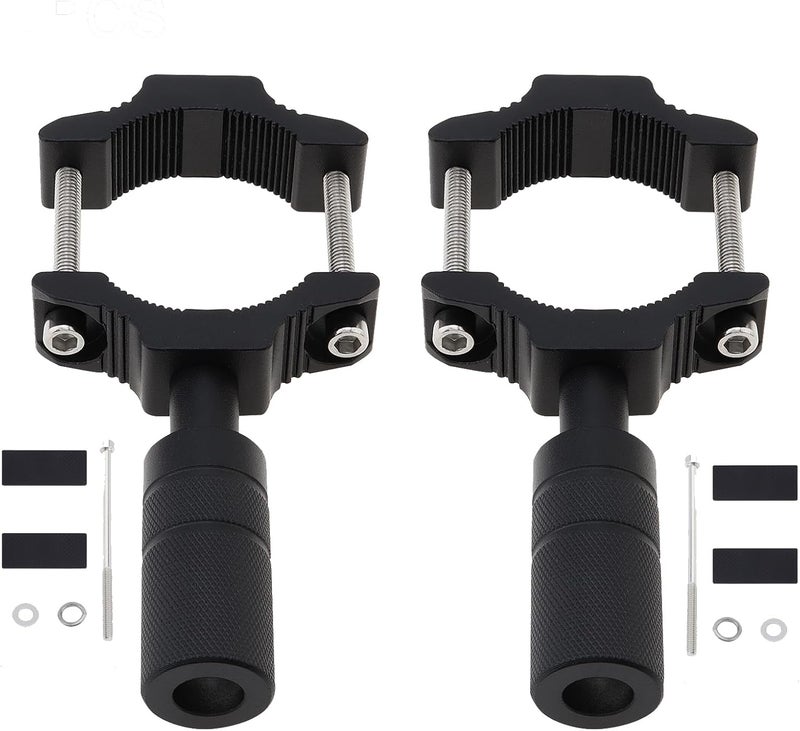 Motorcycle Fork Light Mount Bracket, 2PCS 25MM-52MM Adjustable Clamp, Universal Bullbar Bumper Extension Mount for ATV UTV Scooter, Fit Spotlight Driving Light Fog Light Headlight - Image 1