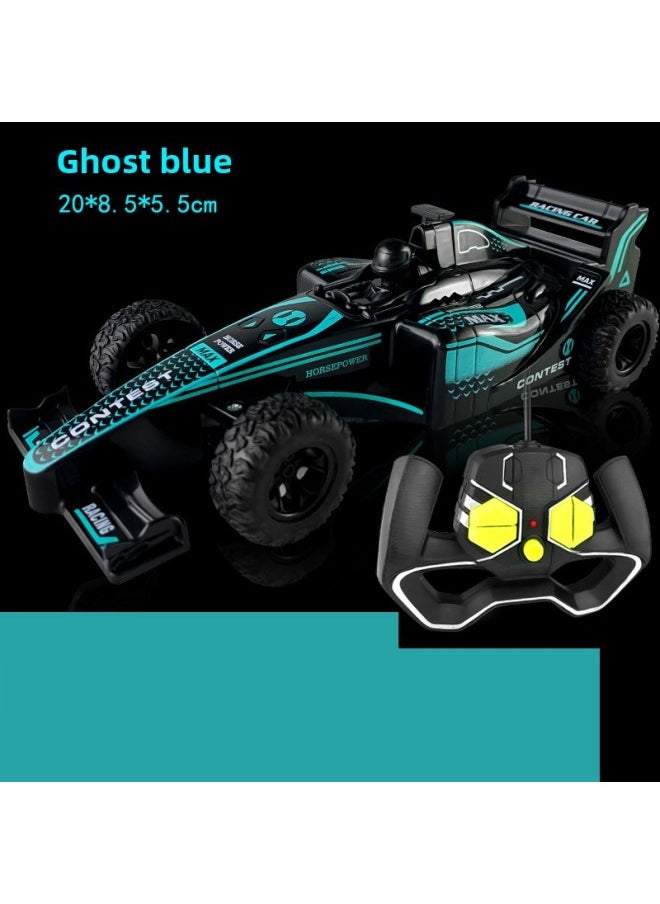 Generic Spray Remote Control Car 1:20 High-speed Racing Car With Water Spray Electric Remote Control Car Children's Toy Car-Color:F1 Equation Car (blue)-Scale:With 5 Ordinary Batteries  - Image 1