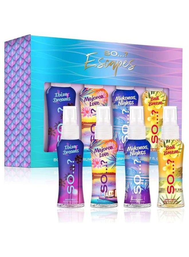 So..? Escapes Body Mist / Brume Pour Le Corps 4*50ml - Image 1