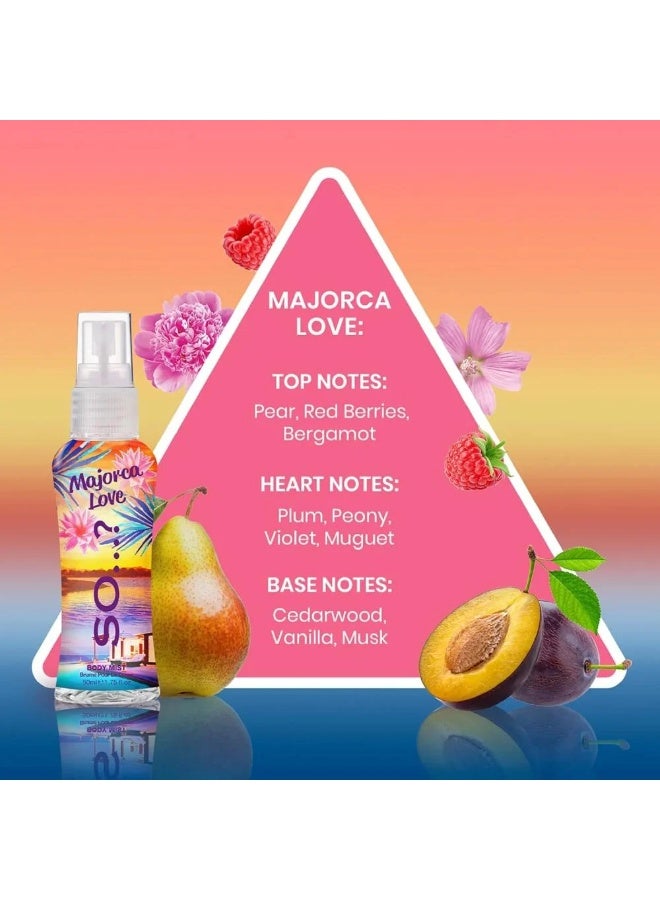 So..? Escapes Body Mist / Brume Pour Le Corps 4*50ml - Image 3