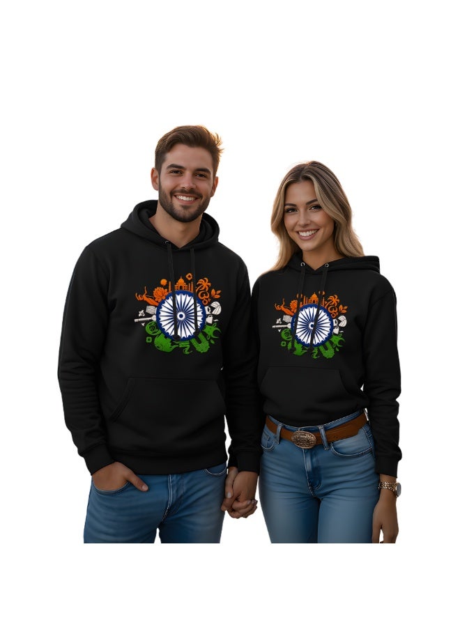 PRINTSHOP4ME India Hoodies For Both Men And Women-Soft Cotton Pullover-Long Sleeve With Drawstring And Kangaroo Pockets-Ideal Unisex Hoodie For Indoor And Outdoor - Image 2