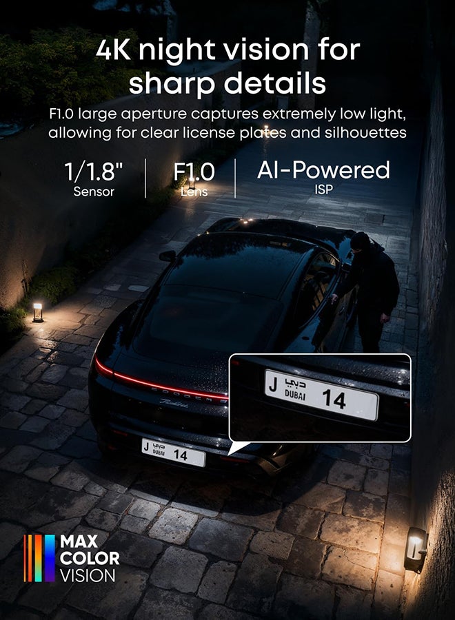 eufy Security eufyCam S3 Pro 4-Cam Kit Solar Security Camera Outdoor Wireless with Solar Panel, Colour Night Vision, 4K, Forever Power 2.0, Face Recognition AI, Expandable Local Storage No Monthly Fee - Image 4