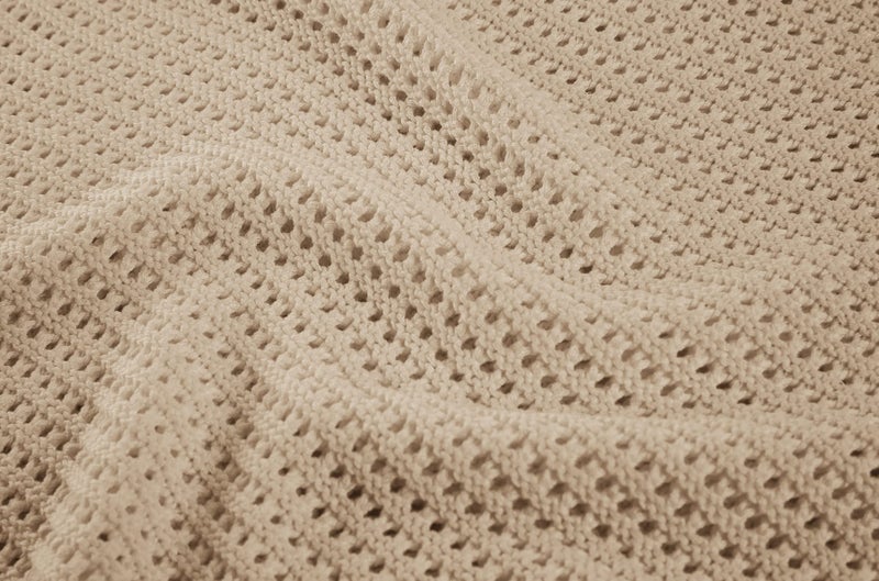 FISACE Womens Summer Knit Sweater Tank Tops Round Neck Crochet Hollow Out Sleeveless Casual Crop Shirt Beige - Image 4