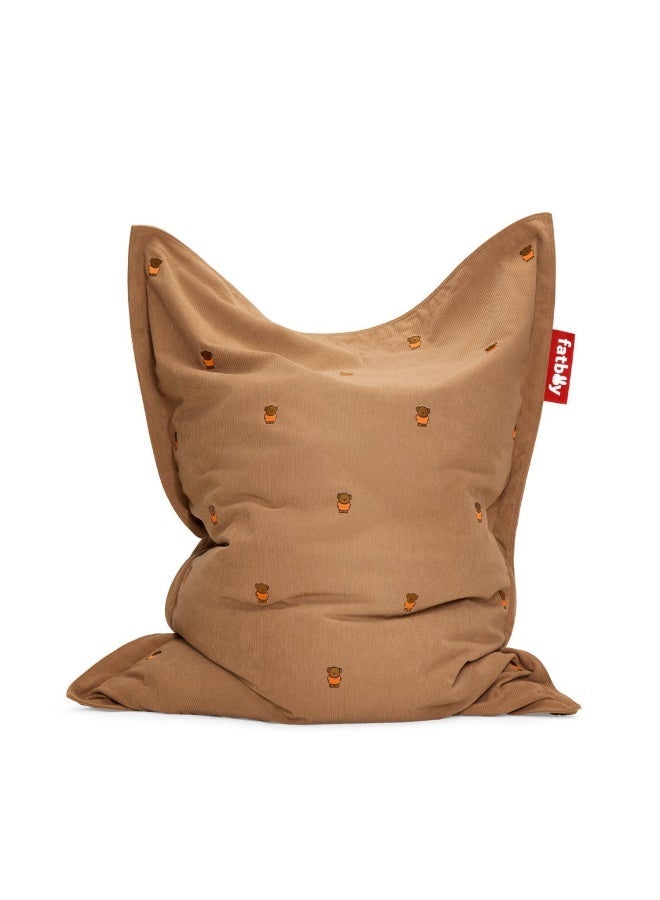 Fatboy Original Slim Recycled Cord Bean Bag x Miffy/Boris | Comfort, feels joyful, expressive, effortlessly stylish Super soft Indoor bean bag | Sustainable & eco friendly | 120x155 cm - Teddy Bear - Image 1
