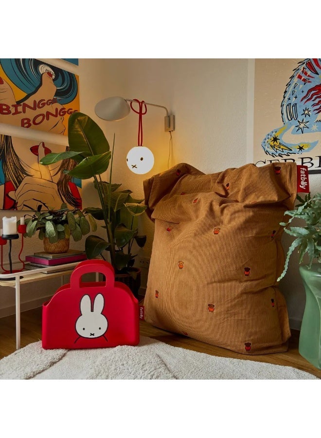 Fatboy Original Slim Recycled Cord Bean Bag x Miffy/Boris | Comfort, feels joyful, expressive, effortlessly stylish Super soft Indoor bean bag | Sustainable & eco friendly | 120x155 cm - Teddy Bear - Image 4