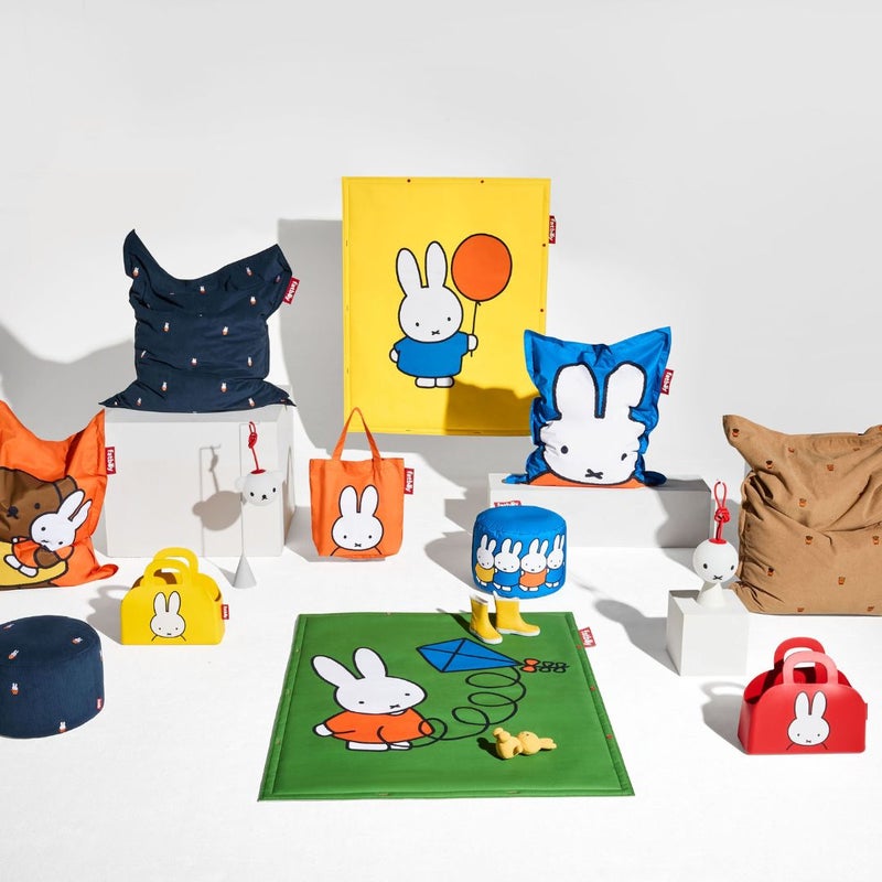 Fatboy Original Slim Recycled Cord Bean Bag x Miffy/Boris | Comfort, feels joyful, expressive, effortlessly stylish Super soft Indoor bean bag | Sustainable & eco friendly | 120x155 cm - Teddy Bear - Image 3
