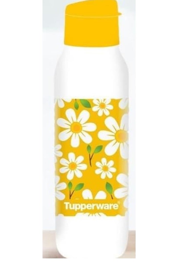 توبروير زجاجة أكواسيف الأصلية الفاخرة المطبوعة بالزهور من تابروير، سعة 750 مل، قابلة للطي، للمطبخ والثلاجة والمدرسة والمكتب وصالة الألعاب الرياضية، قطعة واحدة - Image 2