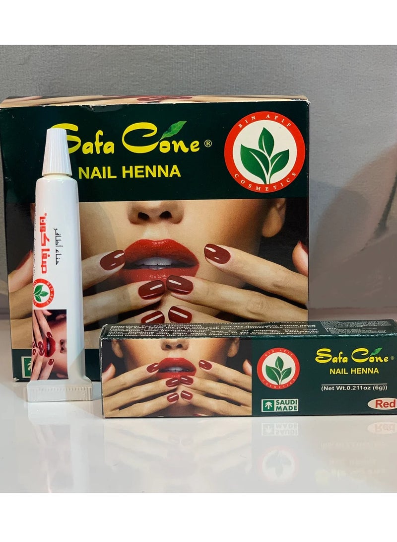 Safa Henna nails safa con red 12 pieces