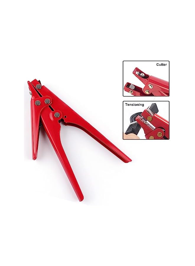 promass Professional Cable Tie Tool - Fast and Easy Tensioning and Cutting of Plastic Nylon Cable Ties up to 0.37 Inches - Durable Zip Tie Tool for Efficient Fastening - Image 4