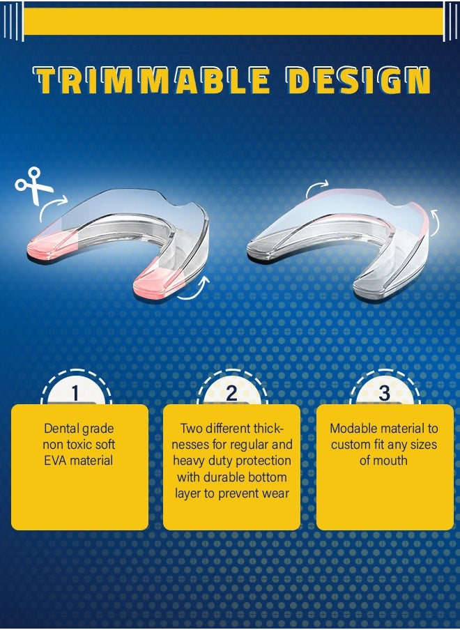 NIKITA.VIVI 4 In 1 Mouth Guard For Teeth Grinding Custom Moldable Night Time Protection Teeth Cover Comes In 2 Sizes  - Image 3