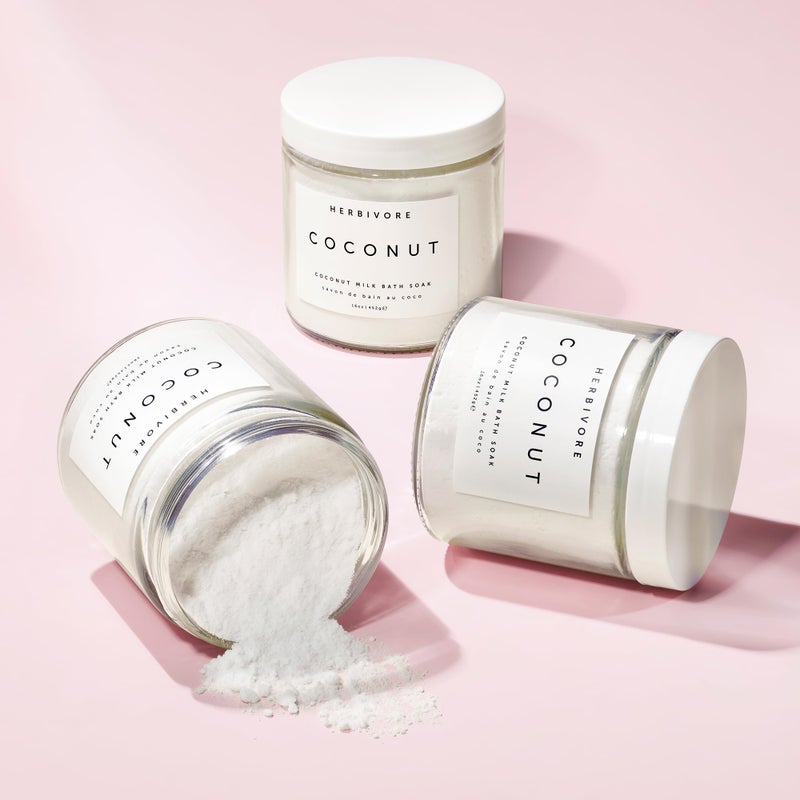 HERBIVORE Coconut Milk Bath Soak | Deeply Hydrating + Skin Softening, Soothing Light Coconut Scent, Vegan, Plant-Based, 237 mL / 8 oz - Image 4