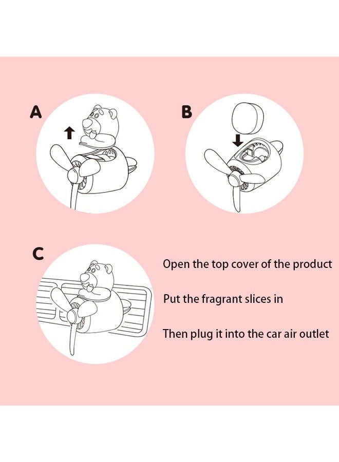 Car Air Fresheners Cute Cartoon Pilot Car Diffuser Outlet Fan Air Diffuser for Automotive Decoration - Image 4