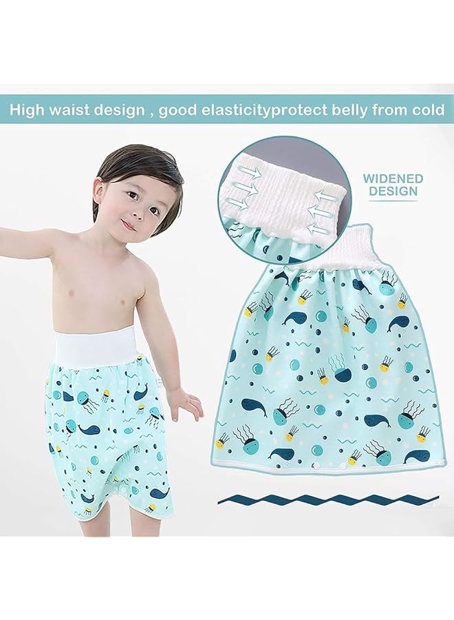 Aputue Baby Diaper Skirt 2Pcs M Size 35X15X7Cm Waterproof And Absorbent Bed Wetting Cotton Bed Clothes Pure Cotton Material Boy Girl Night Time Potty Training Waterproof Baby Nappy Skirt  - Image 2