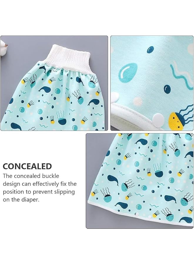 Aputue Baby Diaper Skirt 2Pcs M Size 35X15X7Cm Waterproof And Absorbent Bed Wetting Cotton Bed Clothes Pure Cotton Material Boy Girl Night Time Potty Training Waterproof Baby Nappy Skirt  - Image 3