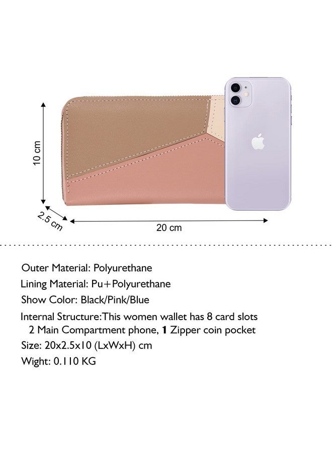 NFI essentials PU Women Zipper Wallet with Multi Pocket Card Holder, Long Clutch Coin Purse for Girls - Image 4