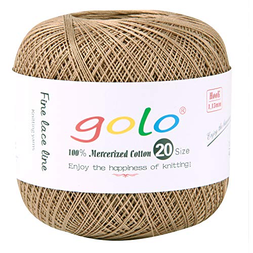 golo Crochet Thread Yarns for Hand Knitting Size 20 Golden Coffer Yarn 736 - Image 1