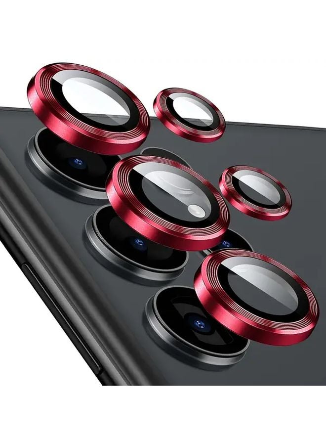Red Galaxy S25 Ultra Camera Lens Protector Tempered Glass Scratch Resistant Ultra Thin - Image 1