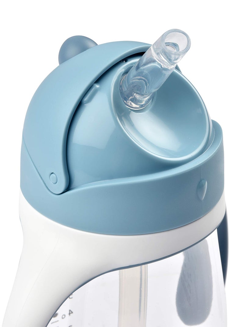 BEABA Straw Sippy Cup, Toddler Baby Straw Cup with Removable Handles, Leak and Spill Proof, BPA Phthalate Free, 8+ months, 10 oz, (Rain) - Image 3