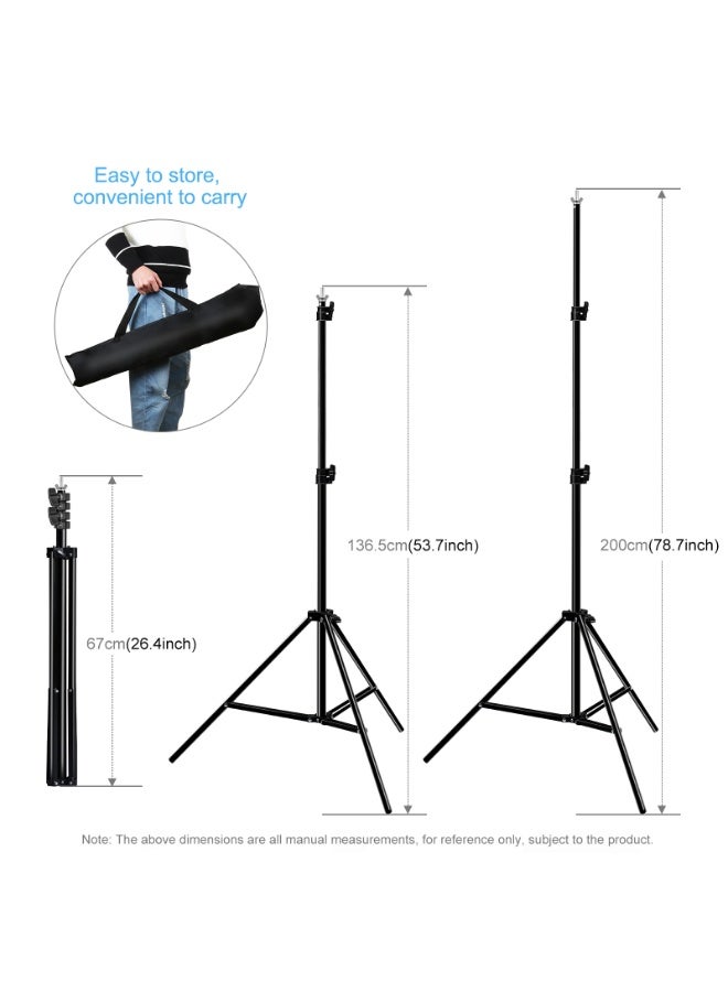 PULUZ Backdrop Stand 114.2x78.7 Inch(WxH) Photo Studio Adjustable Background Stand Support kit with 3 Backdrops(Red,Blue,Green),4 Crossbars, 4 Clips, 1 Carry Bag for Parties, Events Decoration, Wedding, Photography，Video Shooting - Image 3