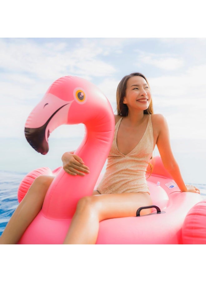 Intex Mega Flamingo Inflatable Island Ride-On – Large Pool Float with Heavy Duty Handles and Dual Air Chambers – 142 x 137 x 97 cm - Image 3