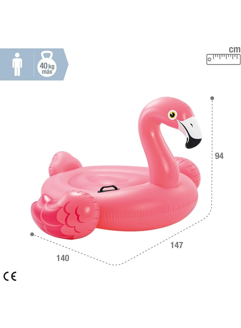 Intex Mega Flamingo Inflatable Island Ride-On – Large Pool Float with Heavy Duty Handles and Dual Air Chambers – 142 x 137 x 97 cm - Image 2