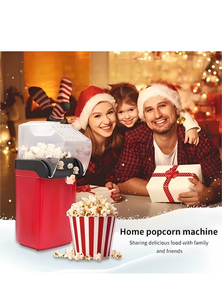 DUNISO Hot air popcorn machine, home mini children's DIY electric popcorn machine, non stick inner pot, no need for oil and water, suitable for families, cafes, restaurants, and gatherings, red - Image 3