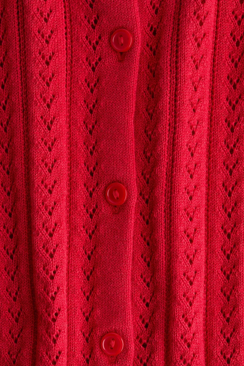 اتش اند ام كارديغان محبوك من القطن بنمط بوينتيل