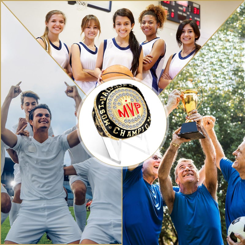 حلقات بطولة Misdary MVP مع حامل اللاعب الأكثر قيمة والأعظم على الإطلاق، جائزة خاتم ذهبي، جائزة الفريق الرياضي للفائز بالبطولة (6 قطع) - Image 5