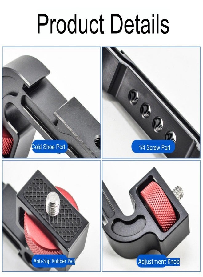 DIVJINGHAO Professional Monitor Extension Arm Compatible with DJI RS4 Pro RS3 RS2 RSC2 ZHIYUN Crane 2S Crane 3 3S WEEBILL-S MOZA Gimbals | 360° Adjustable Gear System (Black) - Image 3