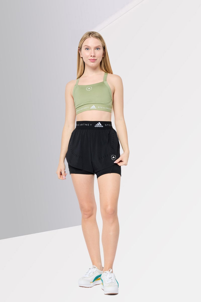 Adidas Adidas by Stella McCartney Women Sportswear Fit Training 2 In 1 Shorts, Black - Image 2