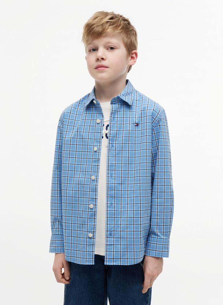 TOMMY HILFIGER Regular Fit Check Poplin Shirt - Image 1