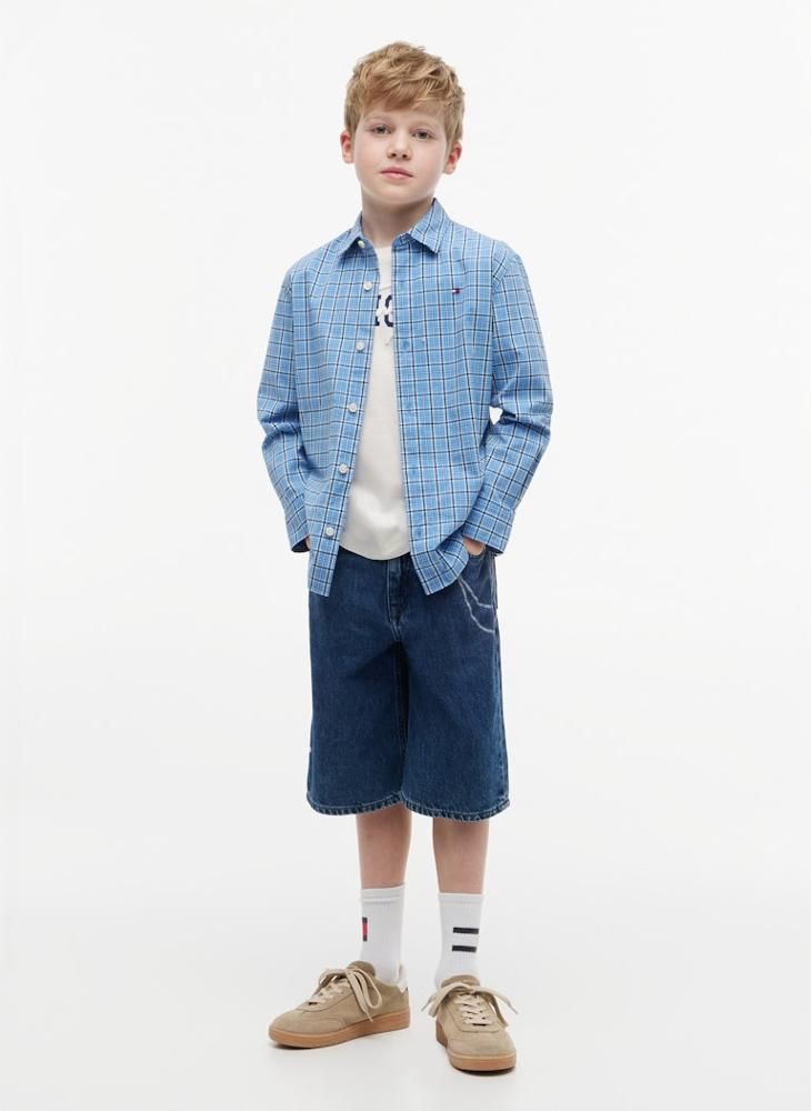 TOMMY HILFIGER Regular Fit Check Poplin Shirt - Image 4