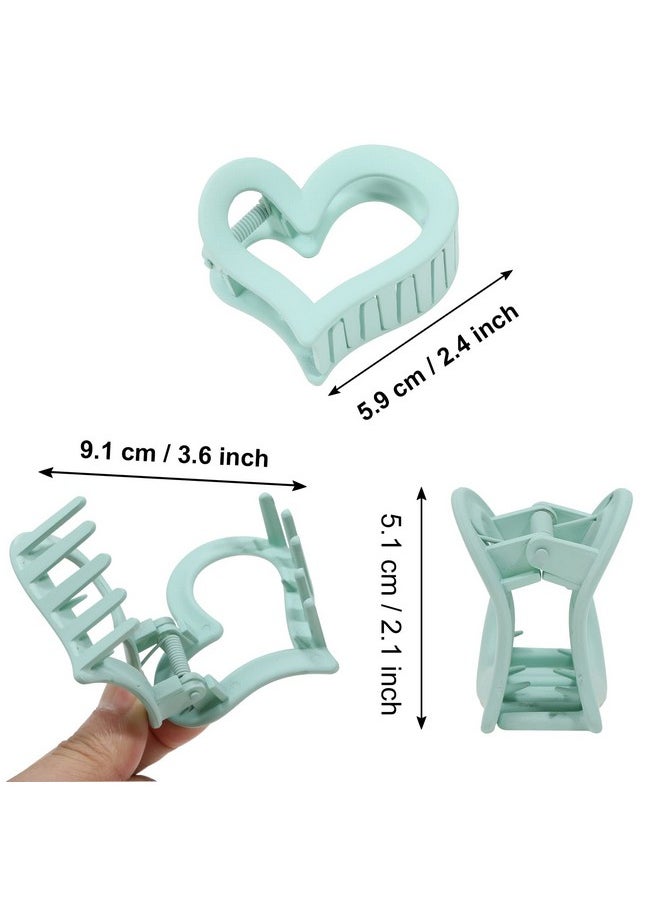 HAIMEIKANG Er Hair Claw Clips Haimeikang Matte Butterfly Hair Clips For Women Girls Nonslip And Strong Hold Hair Clips Heart Hair Claw Clips For Thin/Medium/Thick Hair (Flower+Heart+Butterfly)  - Image 5