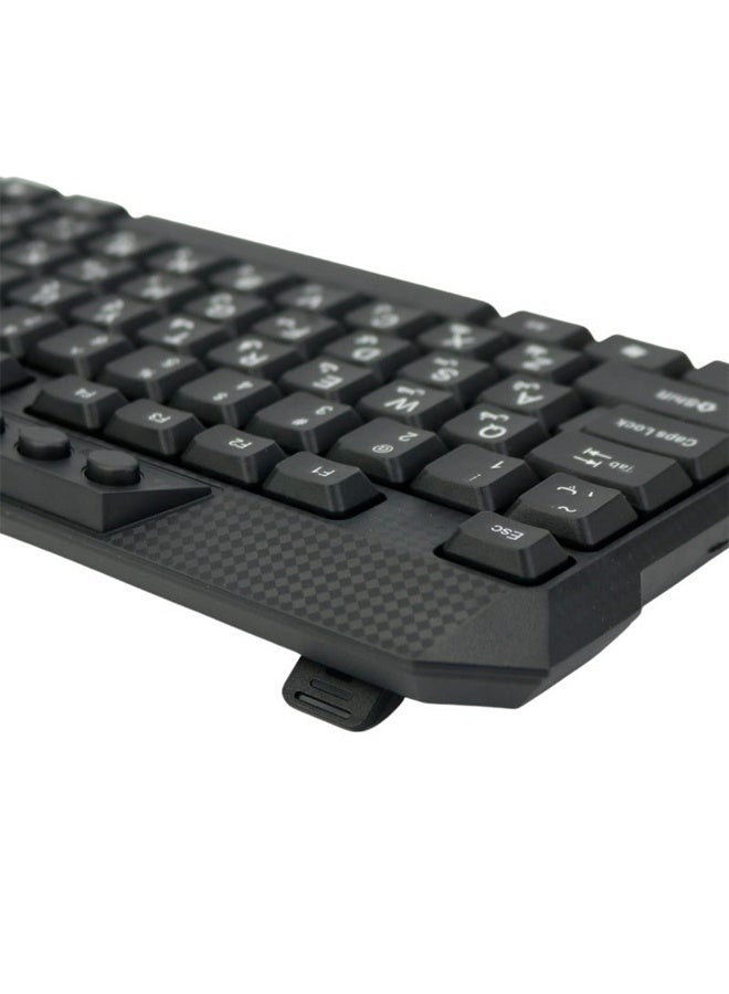 Wired Keyboard D-510 Plus , 112 Keys, 120cm Cable, QWERTY Layout, Multimedia Keys, High-Quality Material, Compatible with Laptop & PC - Image 3