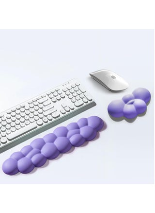Memory Foam Keyboard & Mouse Wrist Rests Set, Ergonomic Cloud Shaped Wrist Support Pads for Typing Pain Relief Comfort for Office Gaming Computer (purple) - pzsku/Z954D35EDE6C75B3246F2Z/45/1748254619/2f787e88-42a1-4203-9d65-846a1b0e00d3