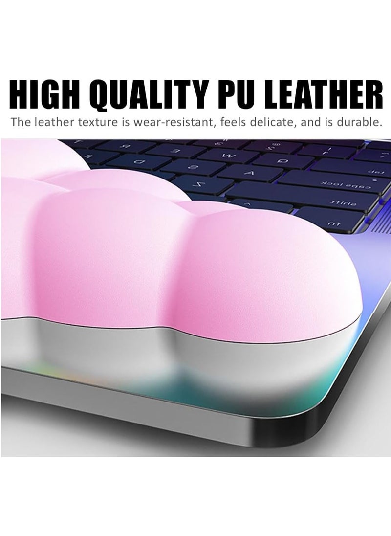 Memory Foam Keyboard & Mouse Wrist Rests Set, Ergonomic Cloud Shaped Wrist Support Pads for Typing Pain Relief Comfort for Office Gaming Computer (purple)