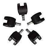 Doliva Office Revolving Chair Roller Wheel Caster Pin Tyre Set of 5 - Image 1