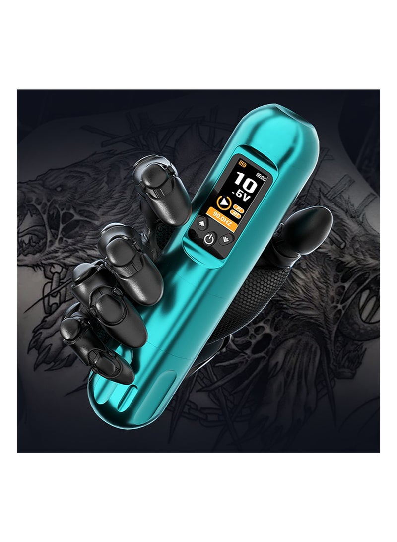 هالونهي مجموعة ماكينة الوشم اللاسلكية، مجموعة ماكينة الوشم، 10 قطع من إبر خرطوشة بأحجام مختلفة، شاشة LED، مجموعة أقلام الوشم الكاملة، مناسبة للمبتدئين والفنانين في الوشم - Image 3