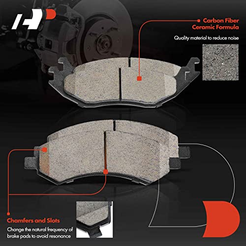 A-Premium Front & Rear Ceramic Disc Brake Pads Set Compatible with Select Chrysler, Dodge and Ram Models - Aspen/Durango 2007-2009, Ram 1500 2006-2010, 1500 2011-2018, with Hardware, 8 Pcs - Image 3