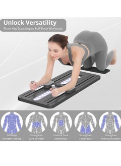 CIMIA Pilates Board-Pilates Reformer Set, Multi-Purpose Foldable Pilates Reformer Board for Home,Pilates Sliding Board,Black  - Image 3