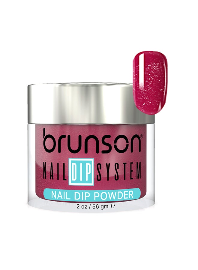brunson Nail Dip Powder Dip And Buff System Color 56gm, French Nail Art Starter Manicure Salon DIY At Home Odor Free And Long Lasting No Needed Nail Lamp Curing DBK057