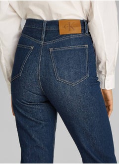 Calvin Klein Jeans Women's High Rise Straight Jeans  - Cotton, Blue  - Image 5