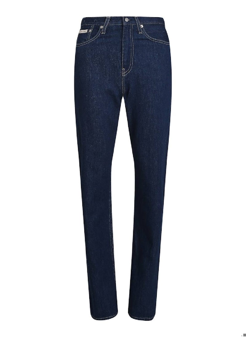 Calvin Klein Jeans Women's High Rise Straight Jeans  - Cotton, Blue  - Image 2
