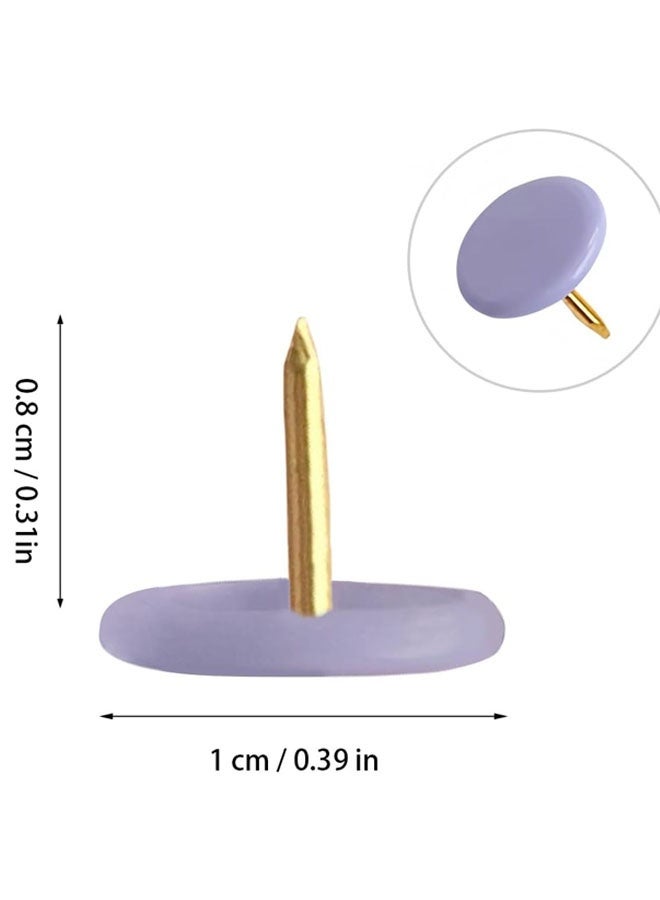 300 قطعة من دبابيس الإبهام الملونة، دبابيس بلاستيكية مستديرة الرأس، دبابيس دفع بلاستيكية مستديرة الألوان، دبابيس إبهام مستديرة الرأس للخرائط والمكتب وجدار الصور ولوح الفلين - Image 2