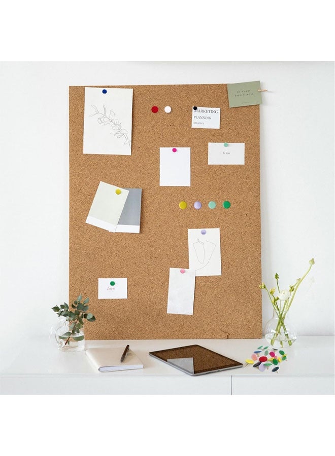 300 قطعة من دبابيس الإبهام الملونة، دبابيس بلاستيكية مستديرة الرأس، دبابيس دفع بلاستيكية مستديرة الألوان، دبابيس إبهام مستديرة الرأس للخرائط والمكتب وجدار الصور ولوح الفلين - Image 4