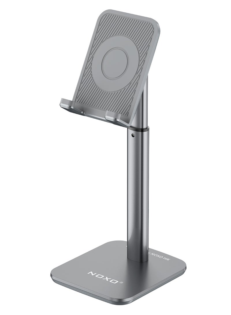 NOXO DHN-1 Telescopic Desktop Stand – Ergonomic Height Adjustable Monitor & Laptop Riser - Grey - Image 2