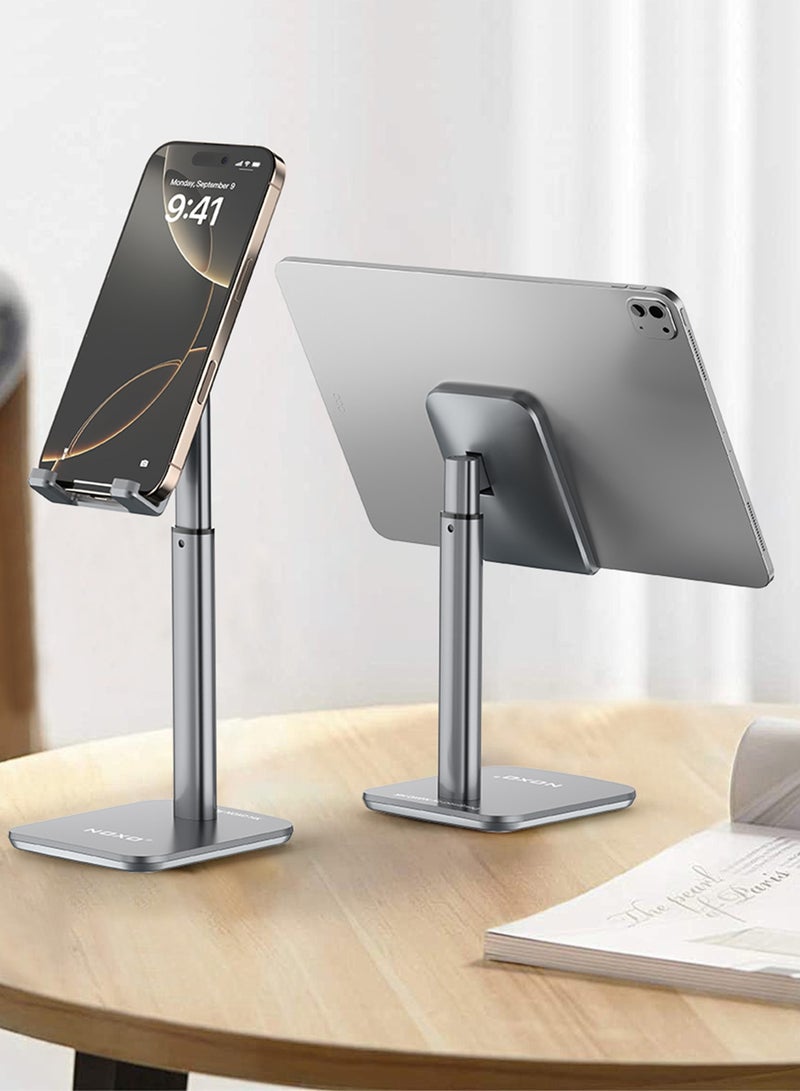 NOXO DHN-1 Telescopic Desktop Stand – Ergonomic Height Adjustable Monitor & Laptop Riser - Grey - Image 1